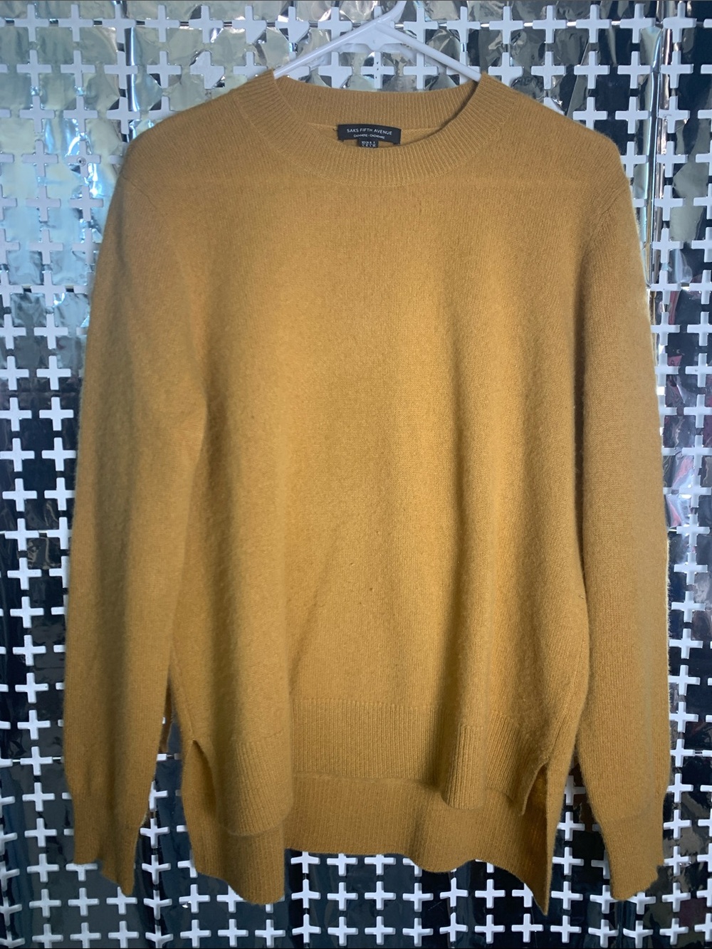 Saks Fifth Avenue Women's Crewneck Sweater - Mustard Gold